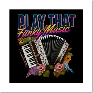 Funky Music Piano Accordion Posters and Art